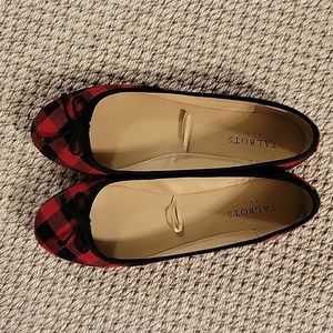 Talbots buffalo check flats